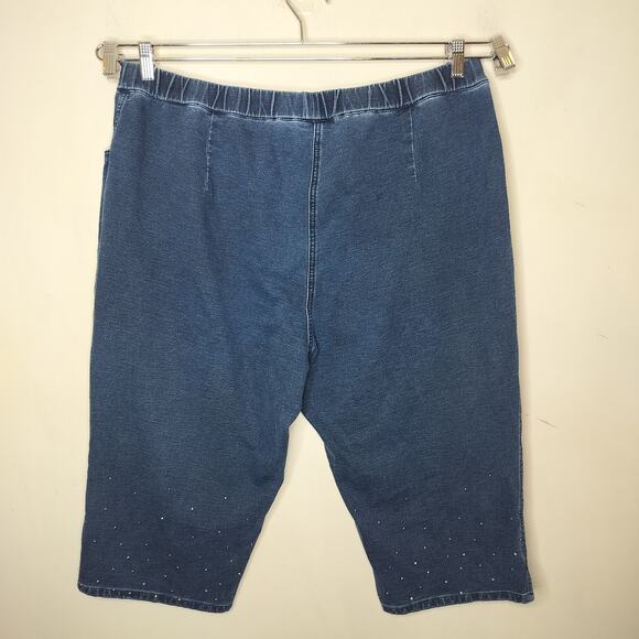 Quacker Factory Dream Jeannes Capri Crop Jean Pants - Picture 6 of 8